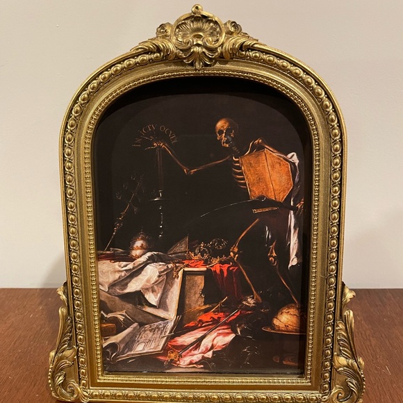 Baroque Skeleton Framed Print 7.5x9 In Ictu Oculi Juan de Valdes Leal Vanitas - Picture 2 of 3